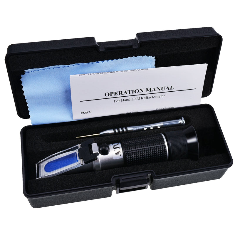 Car Antifreeze System Glycol Propylene Ethylene Battery Acid 1.10 – 1.40 kg/l Cleaning -40~0°C Windshield Fluid Refractometer Automatic Temperature Compensation ATC (°C)