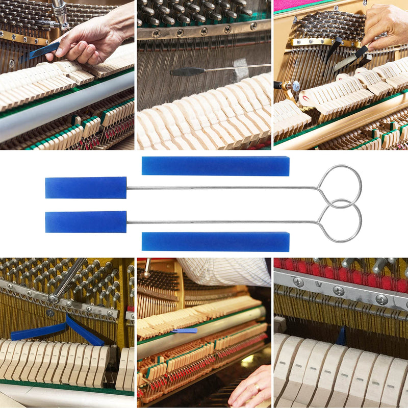 Professional Piano Tuning Kit, Piano Tuner Hammer Mute Kit Tools, Piano Tuning Lever Tools with Case, 6 Pcs