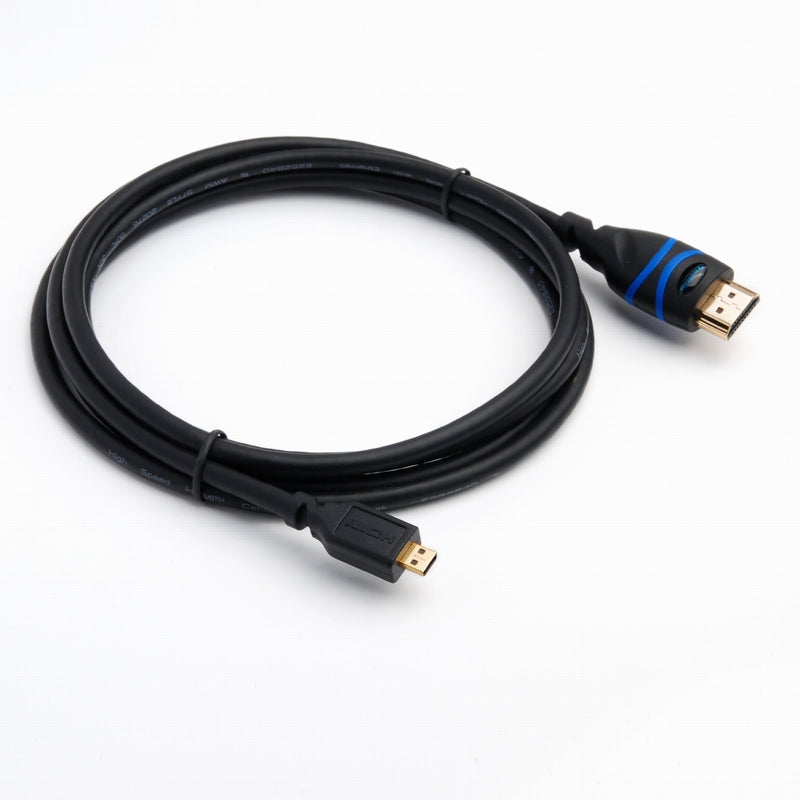 [AUSTRALIA] - BlueRigger Micro HDMI to HDMI Cable (6 FT, 4K 60Hz, HDR, Ethernet) - Compatible with GoPro Hero 7 Black Hero 5 4 6, Raspberry Pi 4, Sony A6000 A6300 Camera, Nikon B500, Lenovo Yoga 3 Pro, Yoga 710 6 Feet 