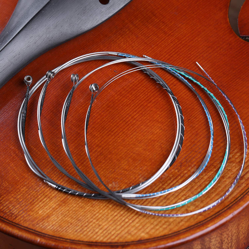 Alice Viola Strings Steel Core with Ni-Fe Winding and Nickel-plated Ball-end for Viola Beginners Practice Strings