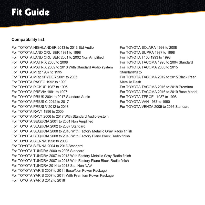 [AUSTRALIA] - RDBS Car Wire Harness Use to Connect Aftermarket Stereo Receiver Fit for 1984-Up Toyota Vehicles 