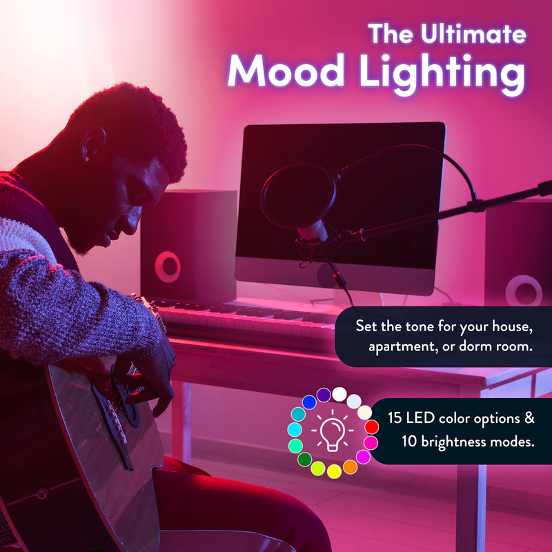 Luminoodle USB Bias Lighting - Ambient Home Theater Light, LED Backlight Strip - 6500K Accent Lighting to Reduce Eye Strain, Improve Contrast … (X-Large Pro (4 meter), Multi-colored)