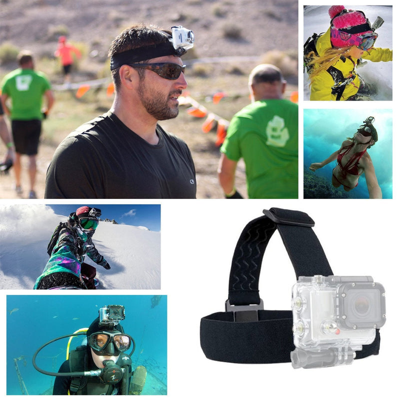 TEKCAM Action Camera Accessories Bundle Compatible with Gopro Hero 10 9 8 7/AKASO EK7000/V50/Brave 7LE Included Head Mount Chest Mount Strap Suction Cup Floating Hand Grip Bike Mount Handlebar