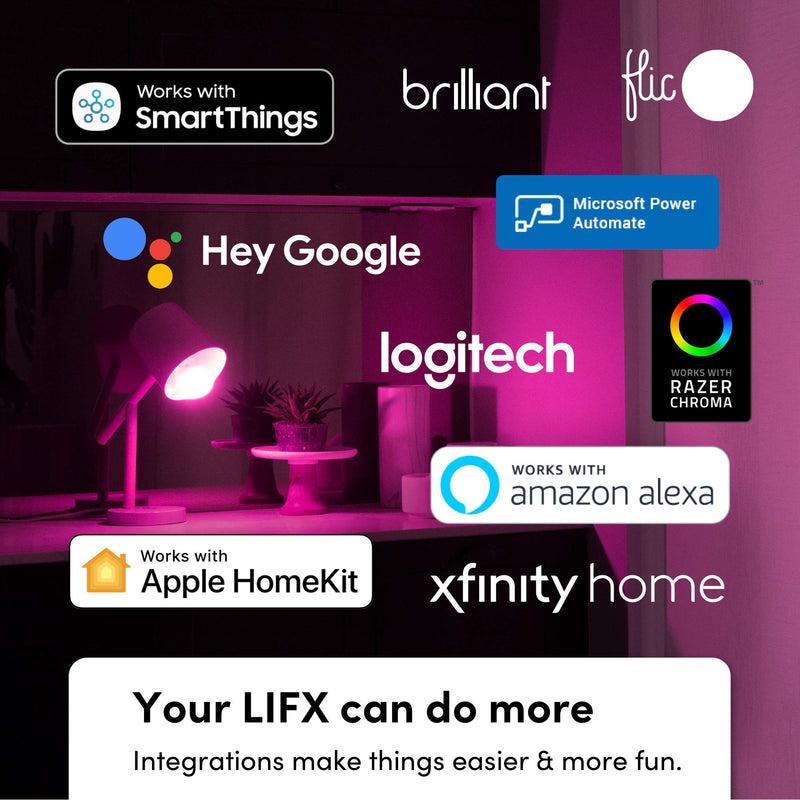 LIFX Color A19 800 lumens, Billions of Colors and Whites, Wi-Fi Smart LED Light Bulb, No bridge required, Works with Alexa, Hey Google, HomeKit and Siri. 1 Pack Multi