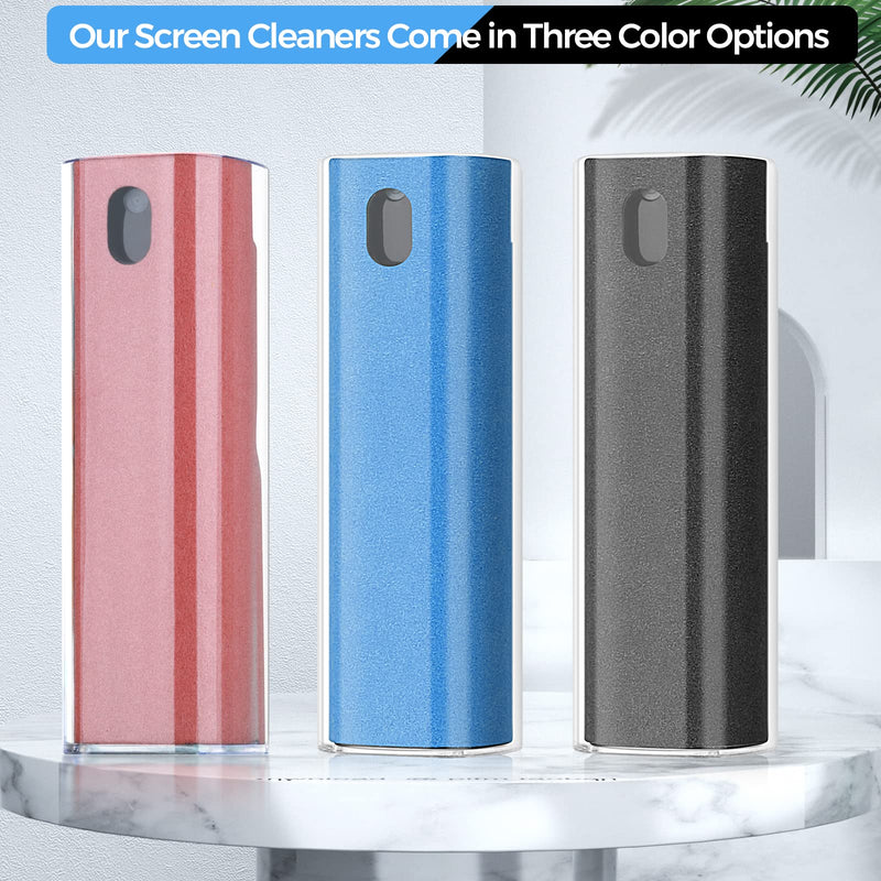 [AUSTRALIA] - 3 Pcs Fingerprint Proof Screen Cleaner, 3 in 1Touchscreen Mist Cleaner Spray Wipe Soft Fiber Flannel, Safe for All Phones Glasses Tablet Laptop TV Watch Screens(Black&Blue&Pink) Blue&black&pink 