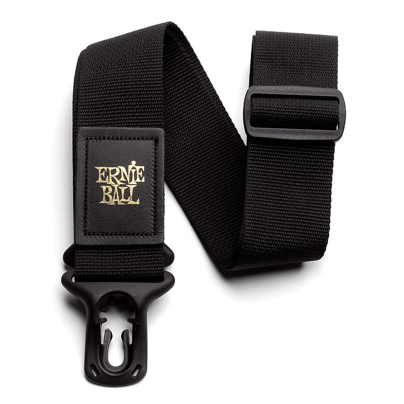 Ernie Ball PolyLock Guitar Strap Locks (P04056),Black Black Locking