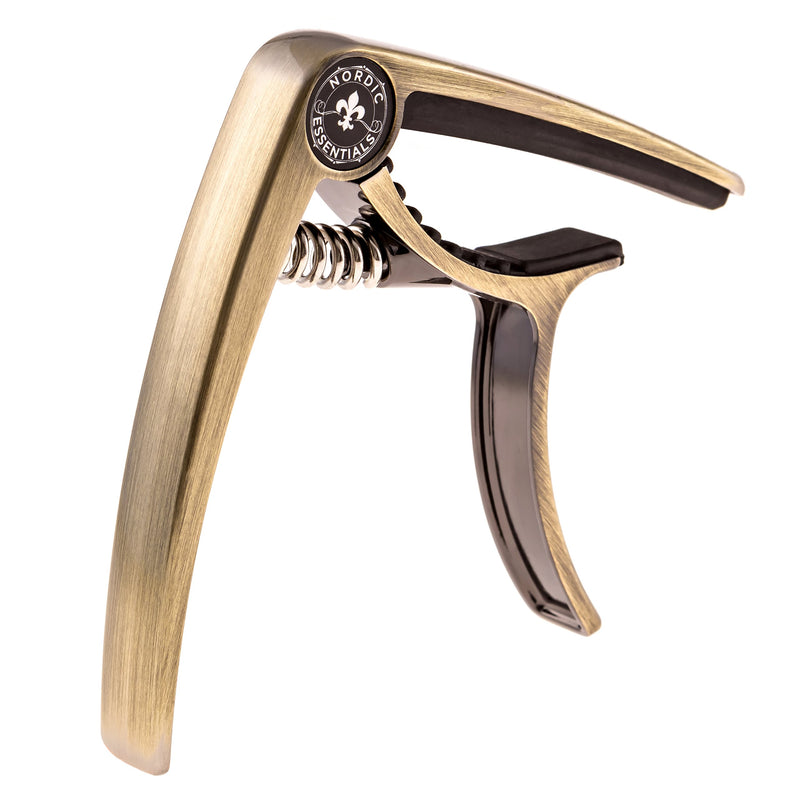 Nordic Essentials Guitar Capo Deluxe with Carrying Pouch - Brushed Metallic Bronze