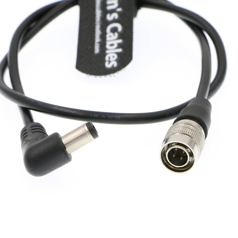 Alvin's Cables 4 Pin Hirose Male to Right Angle DC Jack Power Cable for Sound Devices 633/644/688 Zoom F8 Blackmagic Cinema Camera 4K Straight Cable 1