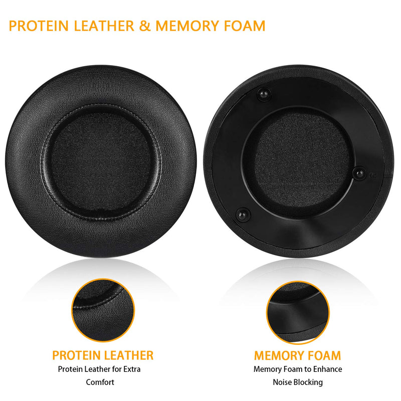 [AUSTRALIA] - ManO'War Earpads, JARMOR Replacement Memory Foam Ear Cushion Kit Pad Cover for Razer Razer ManO'War Headphone ONLY (Black) Black 