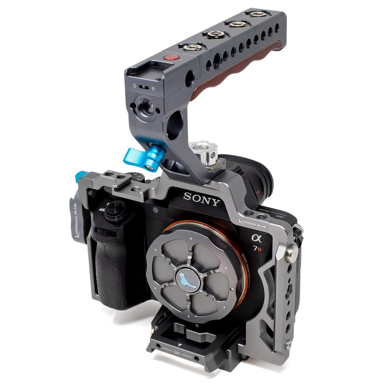 KONDOR BLUE Sony E Mount Body Cap Metal Space Gray Aluminum Alloy Standard Cine Camera Port Cover compatible with Sony cameras.