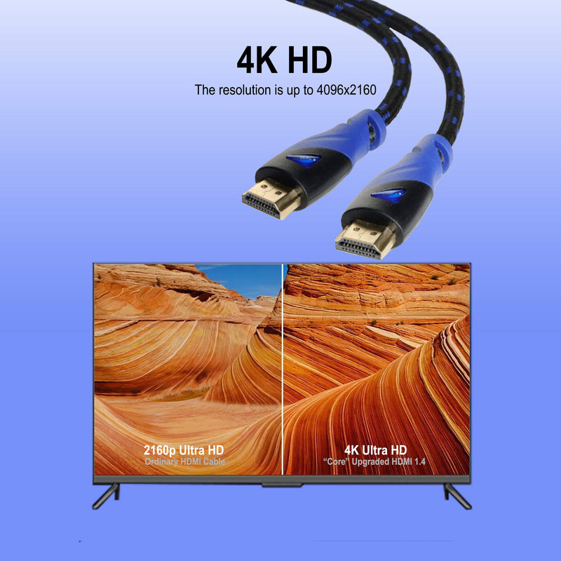 Aurum Ultra Series - Pack of 3 6 FT High Speed HDMI Cable with Ethernet - Supports 3D and ARC - Full HD 6 Feet (3 PK) 3 Pk