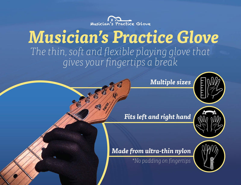 GUITAR GLOVE BASS GLOVE - 1 Glove - Finger & Hand issues XX-Small beige