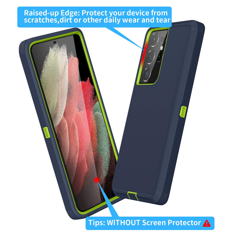 S21 Ultra Case, Jelanry Samsung S21 Ultra Heavy Duty Armor Dual Layer Protective Shell Shockproof Rugged Anti-Scratches Cover Non-Slip Bumper Phone Case for Samsung Galaxy S21 Ultra 5G Blue/Green Blue / Green