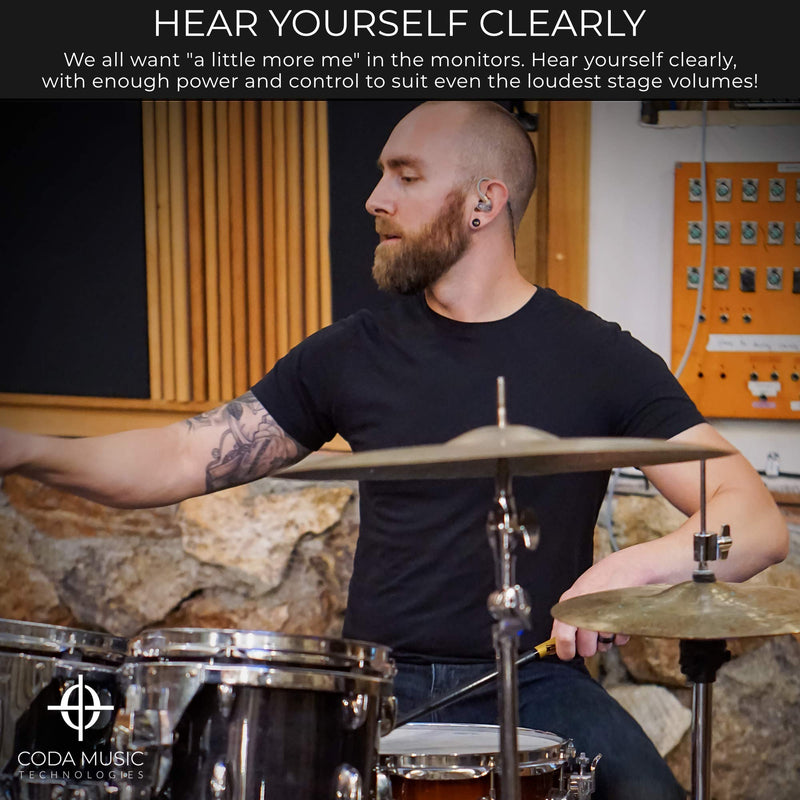 Wired in Ear Monitor System/IEM Personal Monitoring Headphone Amplifier with Mono & Stereo Panning, IEM-Stereo by Coda Music Technologies