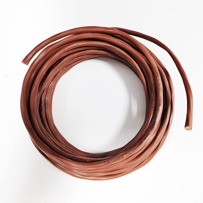 Cableague Thermostat Wire 18/8 18 Gauge 8 Conductor ETL 18-8 25 Feet Brown (18-8 Brown, 25Feet（7.5 Meter）) 18-8 Brown
