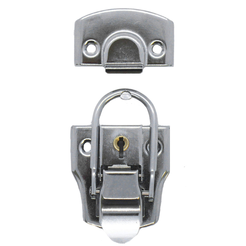 [AUSTRALIA] - Seismic Audio - SARHW59- Mid-Size Lockable Briefcase Style Latch with Keys Nickel Plated 