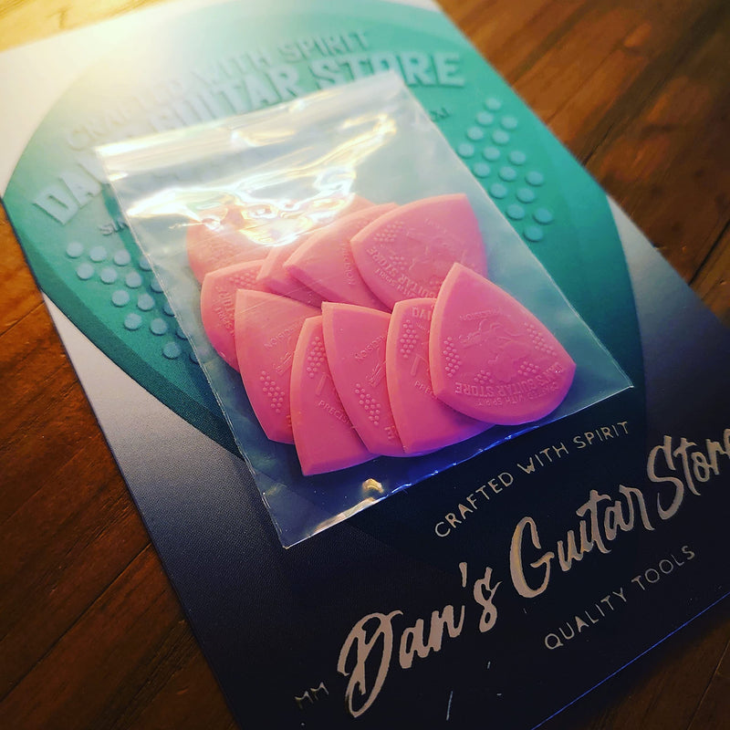 The Precision Pick PINK - 10-Pack - Premium high grip precision high visibility plectrums from Dans Guitar Store