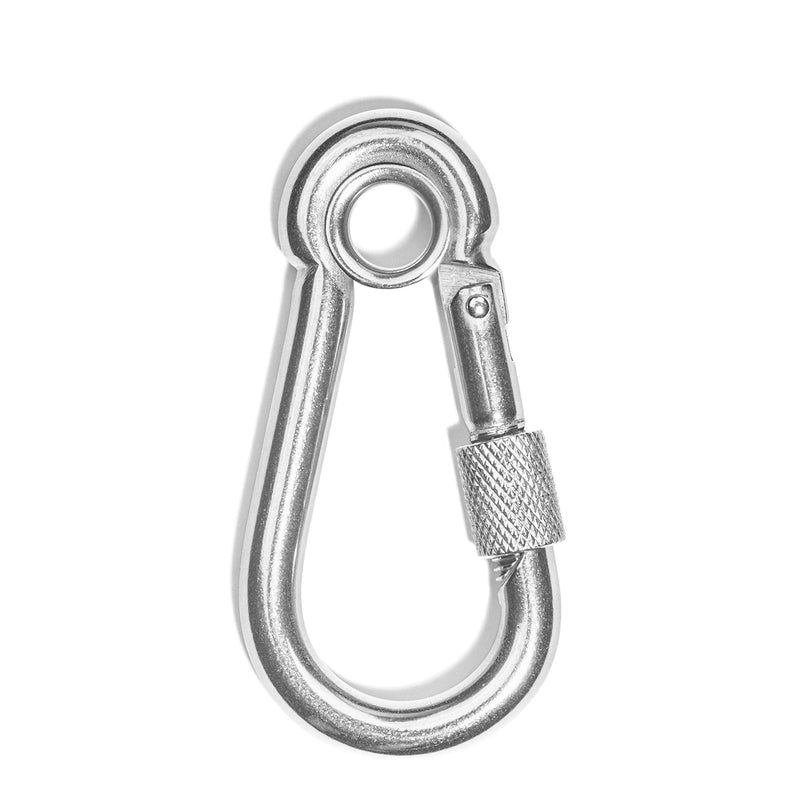 Premier Stainless Solutions 1/4" Stainless Steel Spring Snap Hooks with Eyelets and Screw Nuts, T316 Marine Grade - Lot of 5 1/4"