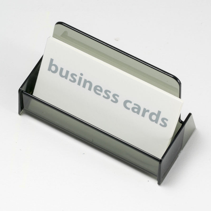 Officemate OIC Business Card Holder, Holds Up to 50 Cards, Smoke (97833)