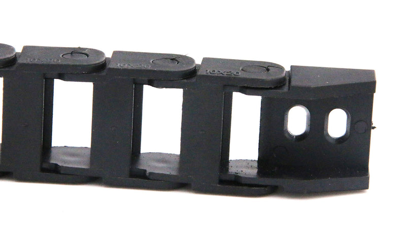 1m Black Plastic Drag Chain Cable Carrier for CNC Router Mill (10mm x 20mm) 10mm x 20mm