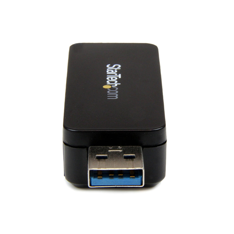 StarTech.com USB 3.0 Multimedia Memory Card Reader - Portable SDHC MicroSD Card Reader - External USB Flash Card Reader (FCREADMICRO3) Black Multi-card USB-A