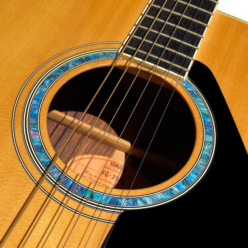 Inlay Sticker Decal Acoustic Guitar Purflinng Sound hole In Abalone Theme - Rosette Strip/BL