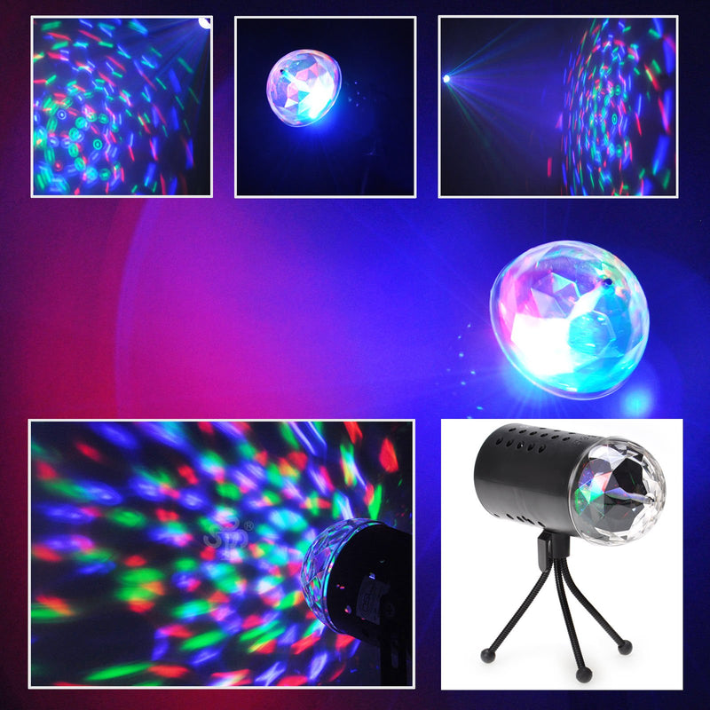 [AUSTRALIA] - TSSS LED RGB Crystal Ball Sound Active Stage Light for Children Birthday Party Wedding Lighting Show Celebrations 