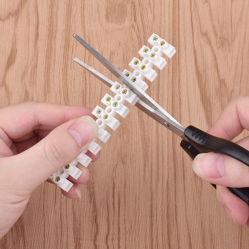 ERKOON Terminal Block, 12-Position Dual Row Terminal Strip Screw Terminal Electric Barrier Block for Small Home Projects and Electrical 10Amp 360V