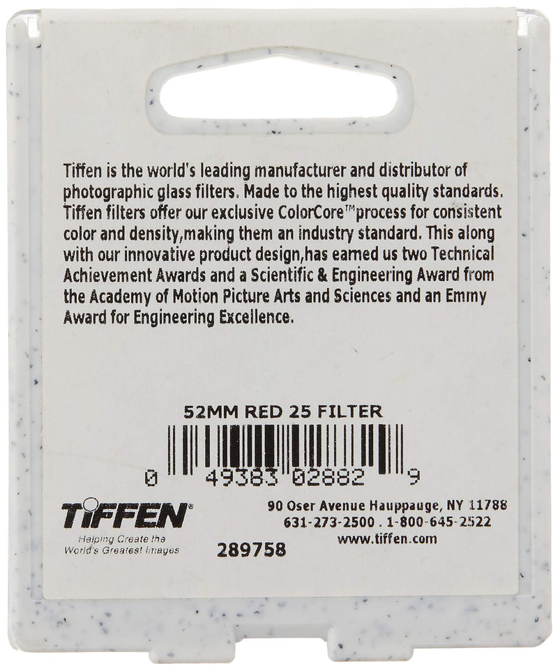 Tiffen 52mm 25 Filter (Red) Red Filter