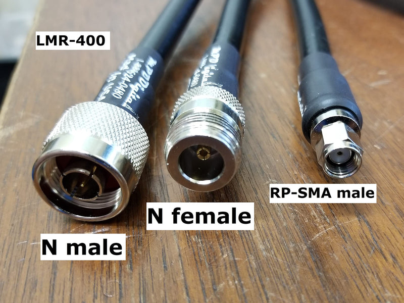 MPD Digital Genuine Times Microwave LMR-400 LMR400 RF Coaxial Cable with N Male and RP-SMA Male Connectors for Hotspot, WiFi, Radio Transmitters, Antenna, 12ft 12