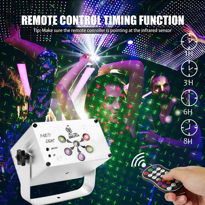Dj Disco Lights, USB Party Stage Lights, 120 LED Patterns Sound Activated and Strobe Effects with Remote Control for kids Birthday, Family Gathering, Karaoke, Christmas, Wedding