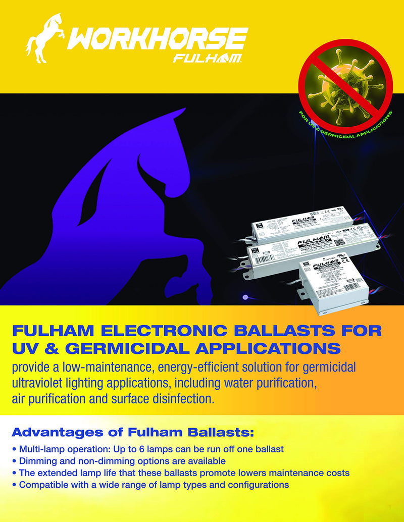 Fulham Lighting WH2-277-C Workhorse 2 Versatile Fluorescent Lamp Ballast, 277V