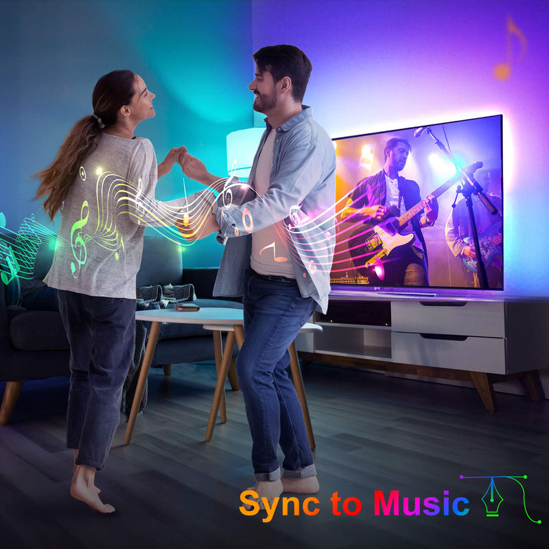 [AUSTRALIA] - maylit Led Strip Lights Bluetooth 14.3ft for 65-75in Tv, USB Led Tv Backlight Kit with App and Remote Control - Full Color 5050 LEDs Bias Lighting for HDTV 