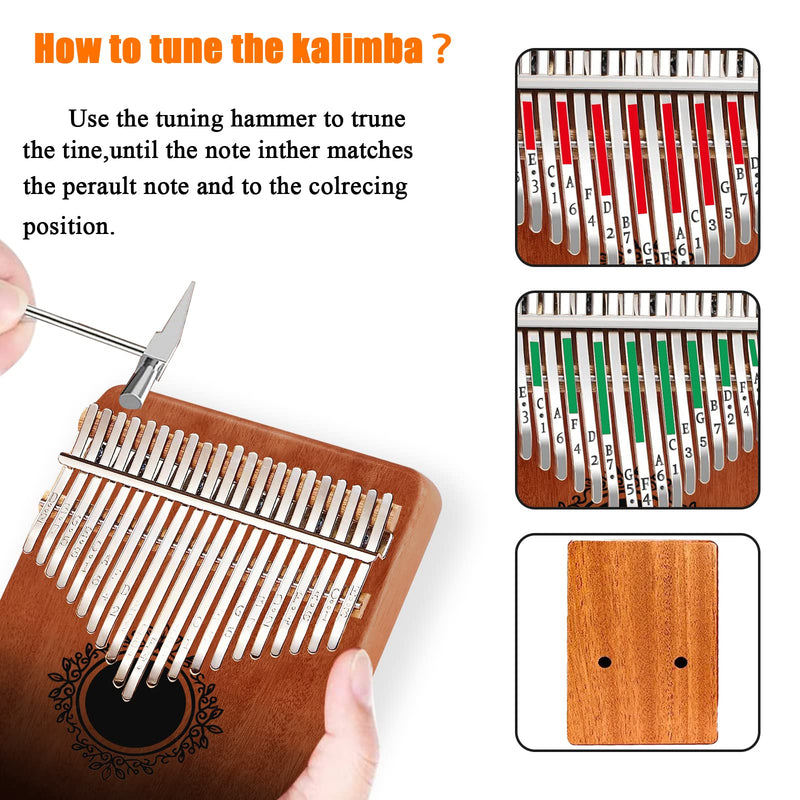 Kalimba Thumb Piano 21 Keys, Portable Kalimba Thumb Piano, Thumb Piano for Adults, Kids and Beginners.