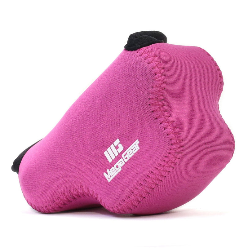 MegaGear ''Ultra Light'' Neoprene Camera Case Bag with Carabiner for Nikon 1 J4, Nikon 1 J5 with 10-30mm (Hot Pink) Hot Pink