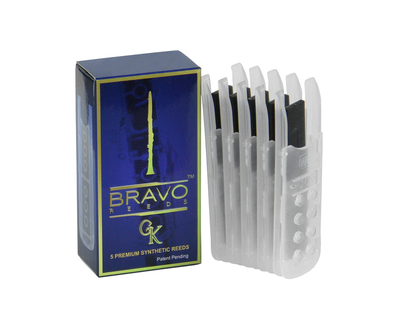 Bravo Synthetic Reeds for Bb Clarinet - Strength 1.5 (Box of 5), Model BR-C15 Clarinet Reed- Strength 1.5