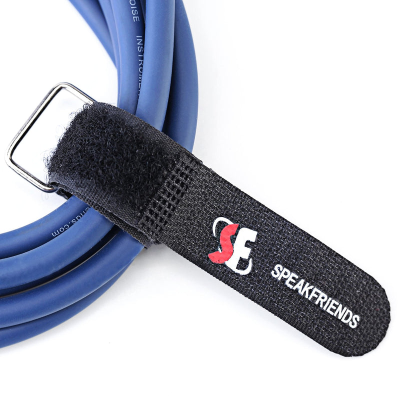 [AUSTRALIA] - 10ft Guitar Cable, 1/4” Straight Jack to Angled Jack, Blue Jacket and Gold Plugs, Instrument Cable for Electric Guitar, Bass, Keyboard,by SPEAKFRIENDS 