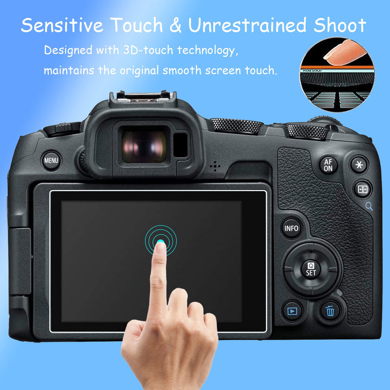 PCTC Screen Protector for Sony ZV-1M2 ZV-1 II ZV-E10 ZV-1 ZV-1F DSC-RX100M7 RX100 VII Camera & Hot Shoe Cover 0.3mm 9H Hardness Tempered Glass Cover Anti-Scrach Anti-Fingerprint Anti-Bubble [3+2 Pack]