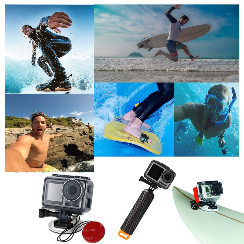 WLPREOE 32in1 Surfboard Mounts + Insurance Tethers + Floating Hand Grip + Floaty + Screws for GoPro Hero 9 8 MAX 7 Black Silver White/6/5/5S/4S/4/3+ OSMO Action Camera