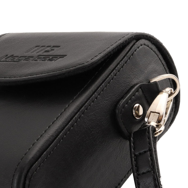 MegaGear Leather Camera Case with Strap Compatible with Nikon Coolpix A1000, A900 Black