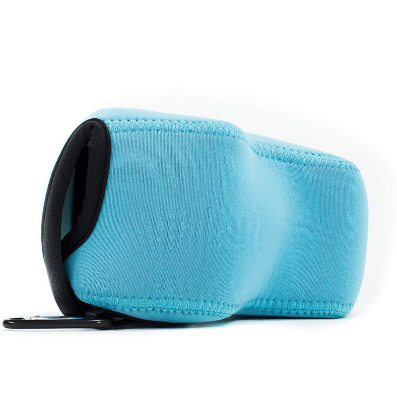 MegaGear Panasonic Lumix DC-FZ80, FZ82, DC-FZ70, FZ72 Ultra Light Neoprene Camera Case, with Carabiner - Blue - MG1167