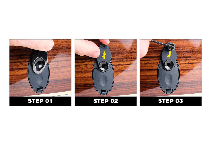 MusicNomad MN272 Acousti-Lok Strap Lock Adapter for Taylor Guitars with a 9 Volt Expression System Battery Box (2007+) Taylor 9 Volt Expression System