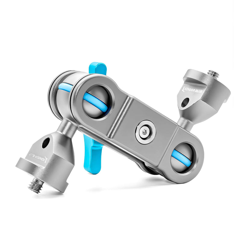 KONDOR BLUE Cine Magic Arm with Double Ball Heads | 1/4"-20 Version | Space Gray