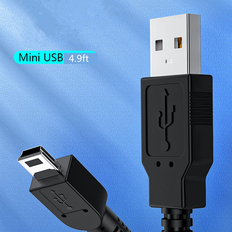 [AUSTRALIA] - UC-E4 Power Cable Replacement USB Cable Data Synchronization Cable Compatible with Nikon D3100 D3100S D3X D40 D40X D50 D60 D70 D100 D700 D40X D300 UC-E15 Digital SLR Camera（1.5M/Black） 4.9FT 