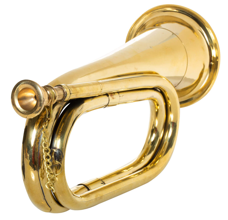 Artisan Owl Civil War Inspired Infantry Solid Brass Bugle - Military Cavalry Reenactment Horn