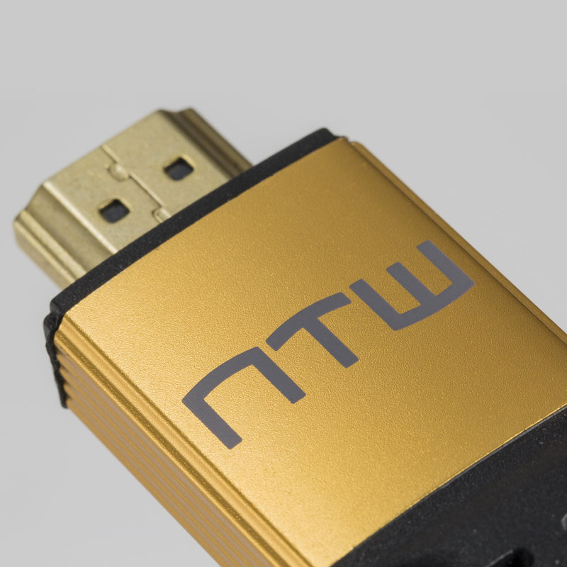 NTW PURE PRO 4K HDMI Cable 12FT High Speed 18Gbps HDMI 2.0 Cable, 4K HDR, Ultra HD Cable 3D, 2160P, 1080P, Ethernet, Audio Return(ARC), Compatible PS5, PS4/3, UHD TV, Blu-ray, PC, Xbox, gold/black 12 Feet 1 Pack