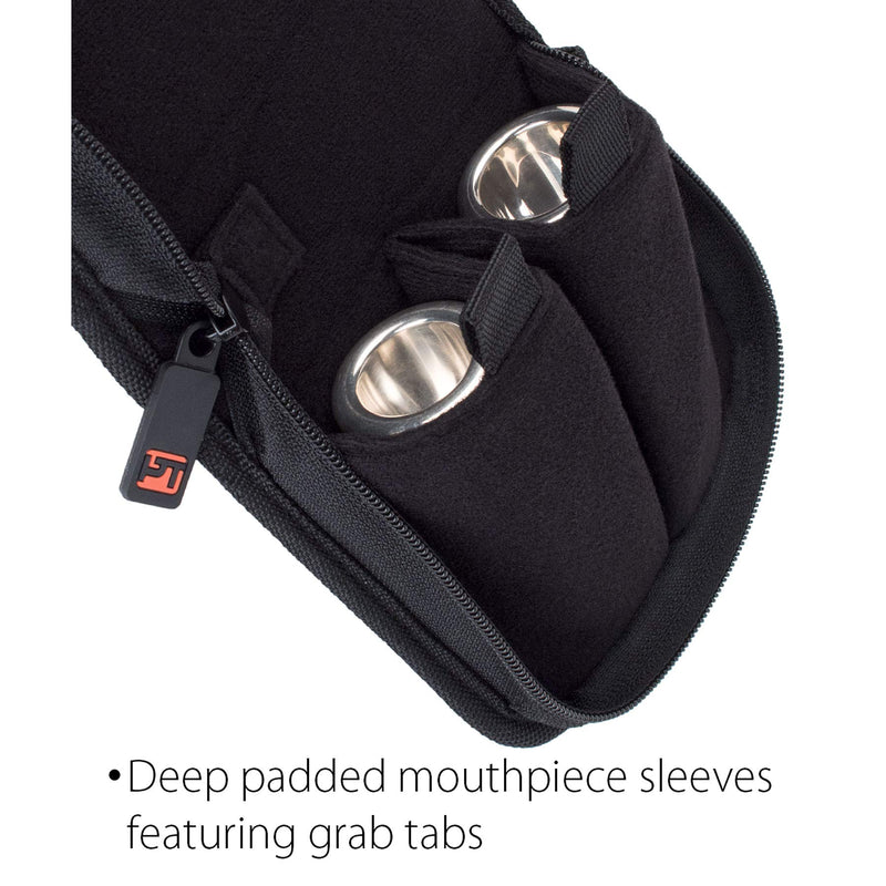 Pro Tec A211ZIP Double Tuba Mouthpiece Pouch with Zipper Closure Black