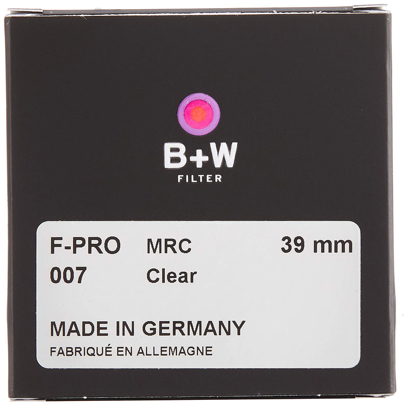 B+W 39mm Clear Filter with Multi-Resistant Coating (007M) - 66-1069038 39 mm