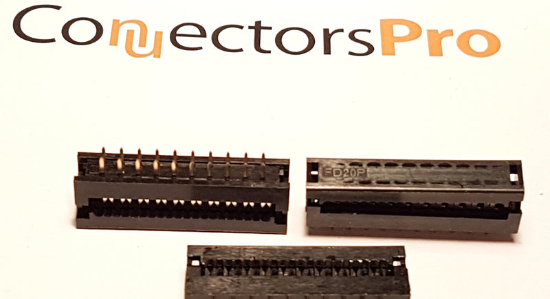 [AUSTRALIA] - Connectors Pro 25-Pack IDC 2X10 20 Pins 2.54mm 0.1" Pitch Male Transition Dual Row Plugs for 1.27mm 0.05" Flat Ribbon Cable FD 20P 25-PK 
