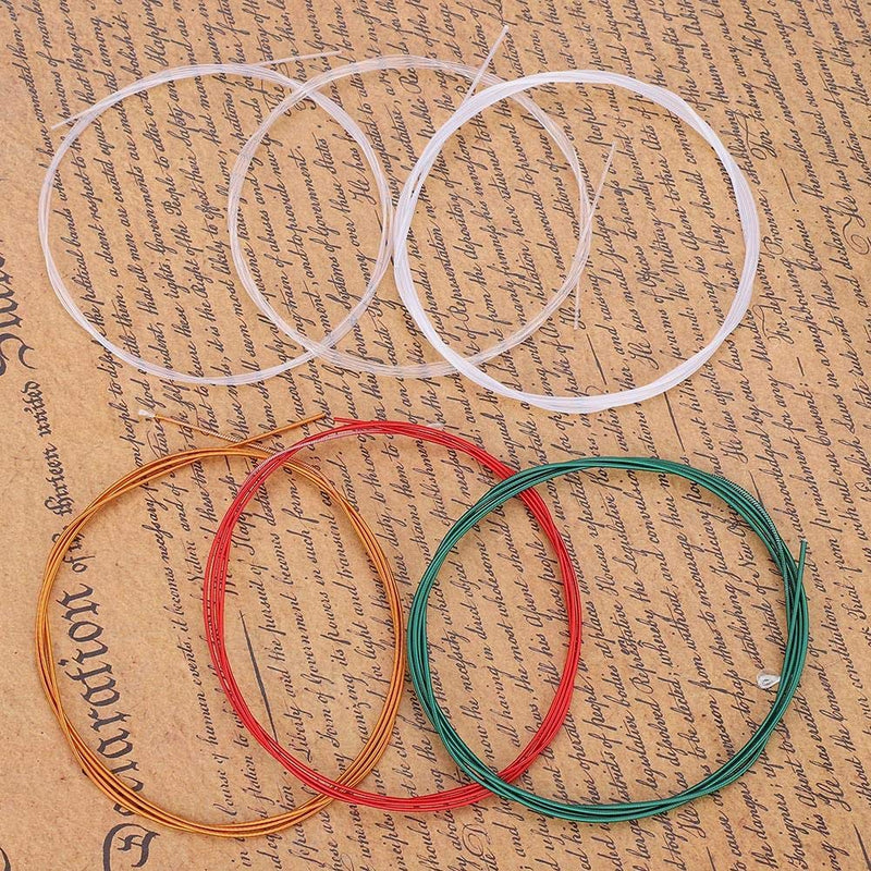 Dilwe Guitar Strings Set, 6Pcs/Set Metal Nylon Strings Replacement Part Accessory for Classic Acoustic Guitars